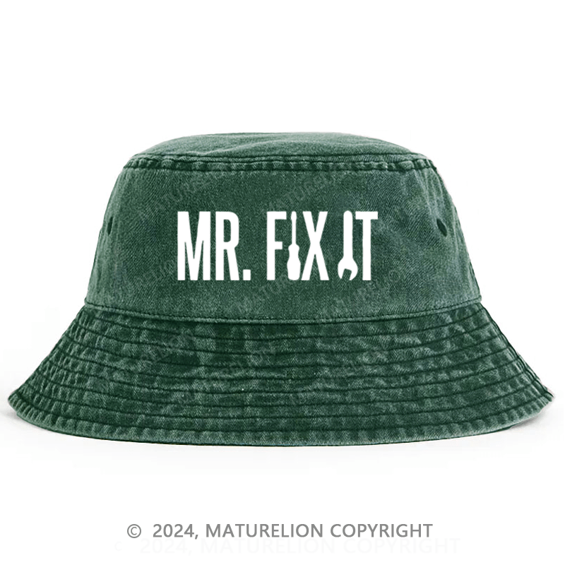 Matureolion Mr. Fix It Funny Bucket Hat
