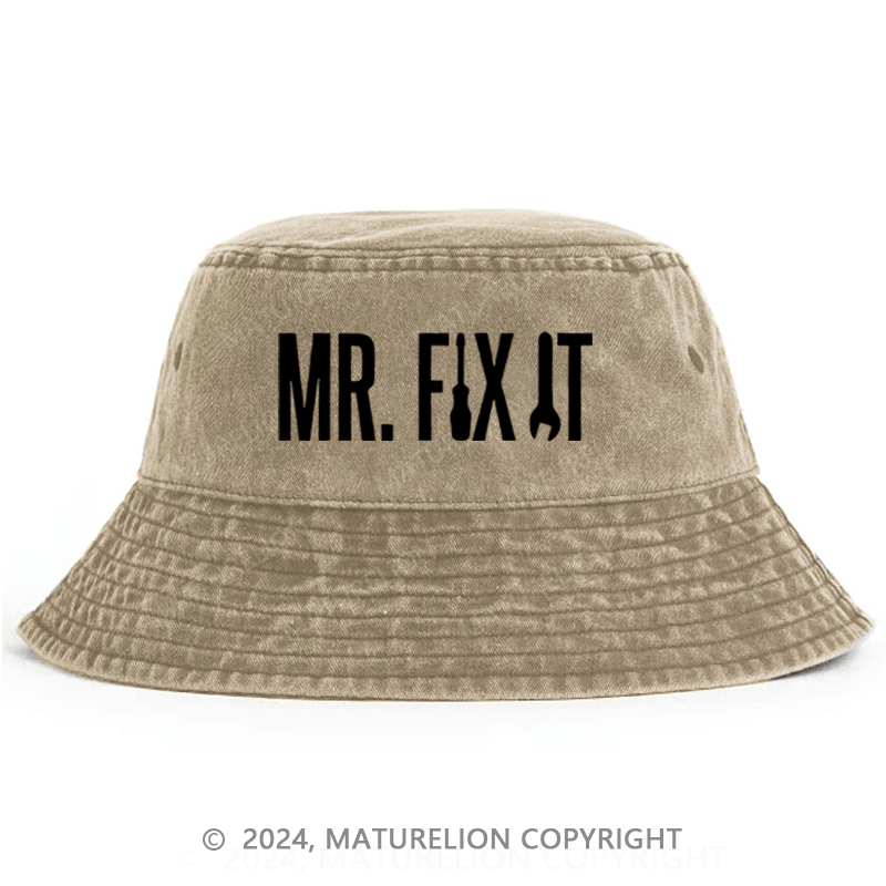 Matureolion Mr. Fix It Funny Bucket Hat