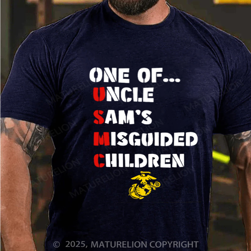 Maturelion Men's T-Shirt Uncle Sam's Misguided Children Cotton T-shirt