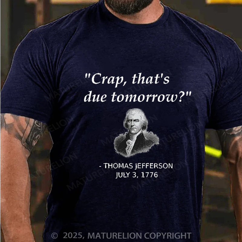 Maturelion Men's T-shirt Thomas Jefferson 4th Of July T-shirt