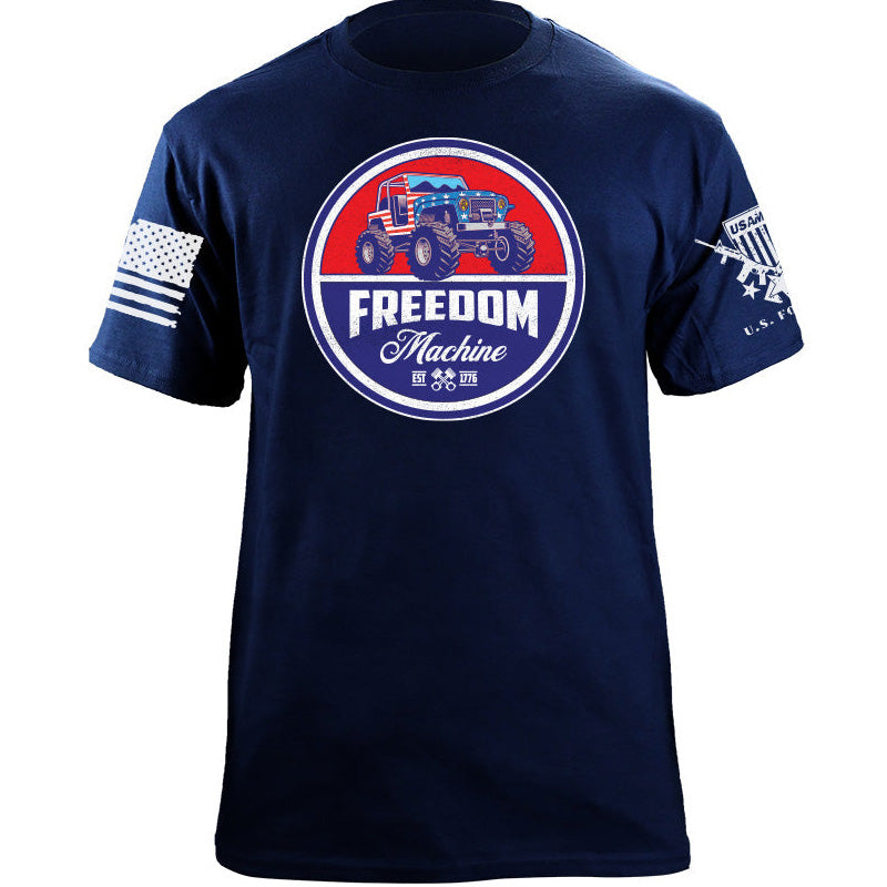 Maturelion Men's T-shirt Freedom Machine Jeep DTG Washed T-shirt