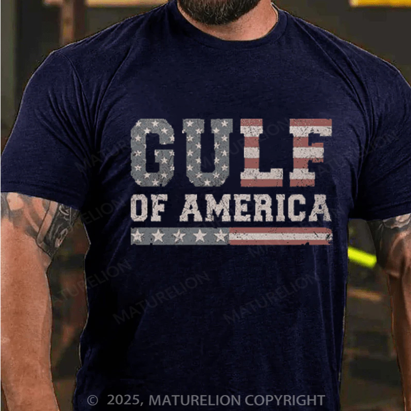 Maturelion Men's T-shirt Gulf-of-America Cotton T-shirt