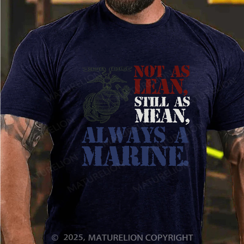 Maturelion Men's T-shirt Not As Lean Full Front Cotton T-shirt