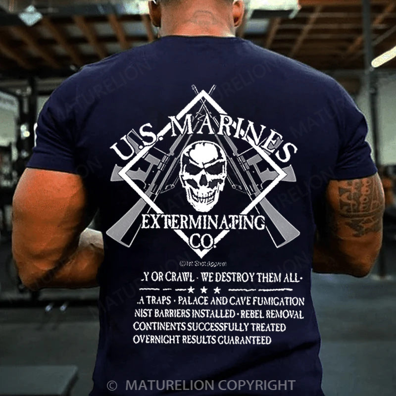 Maturelion Men's T-shirt Exterminating Cotton T-shirt