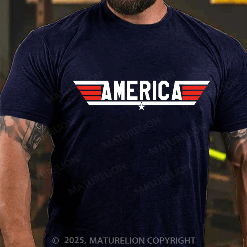 Maturelion Men's T-shirt America 4th Of July T-shirt