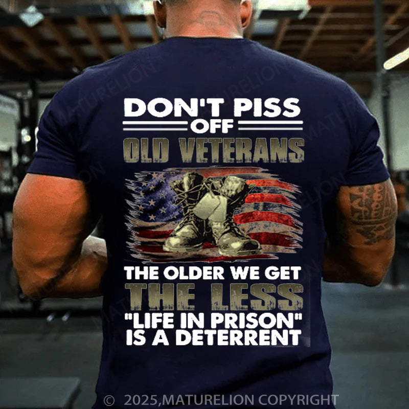 Maturelion Men's T-shirt Veteran Lover Cotton T-shirt