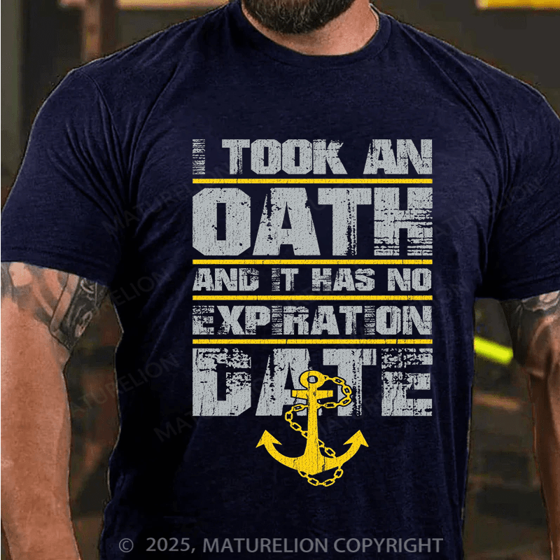 Maturelion Men's T-shirt I Took An Oath Cotton T-shirt