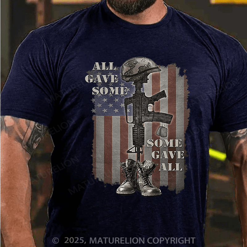 Maturelion Men's T-shirt All Gave Some Cotton T-shirt