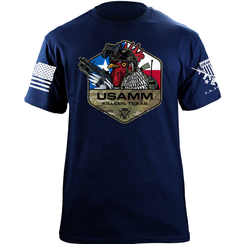 Maturelion Men's T-shirt Tactical Rooster Polygon Texas Cotton T-shirt