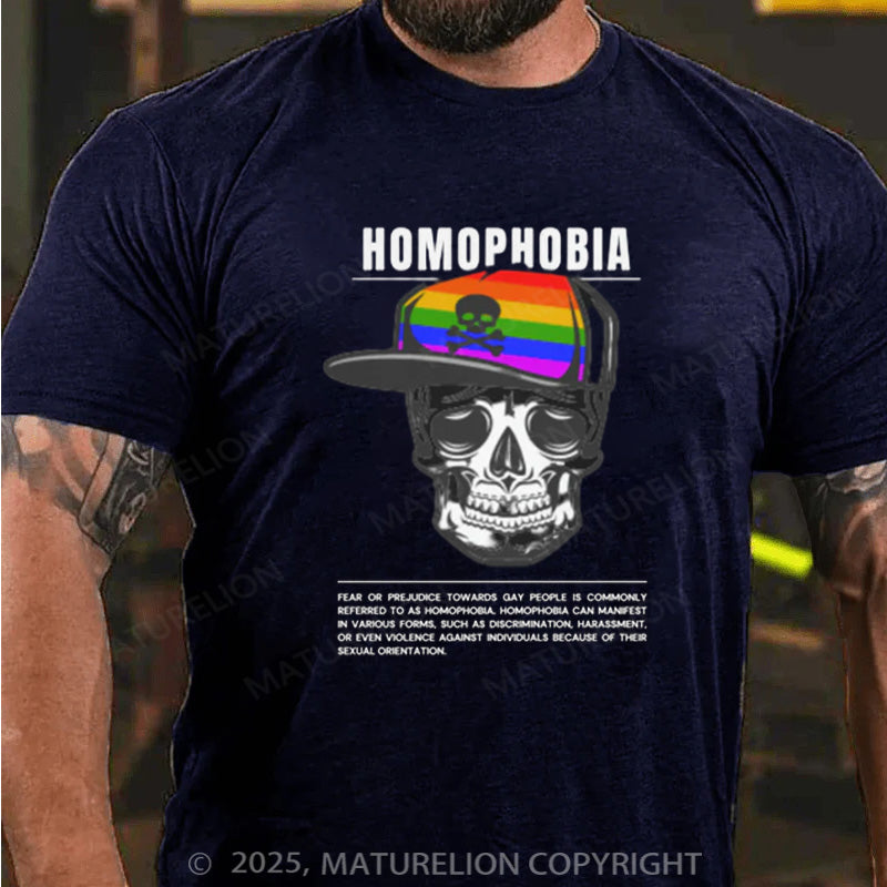 Maturelion Men's T-shirt  Homophobia Fear of Gay People Cotton T-shirt