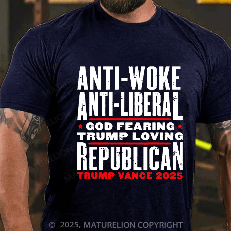 Maturelion Men's T-shirt ANTI-WOKE Cotton T-shirt