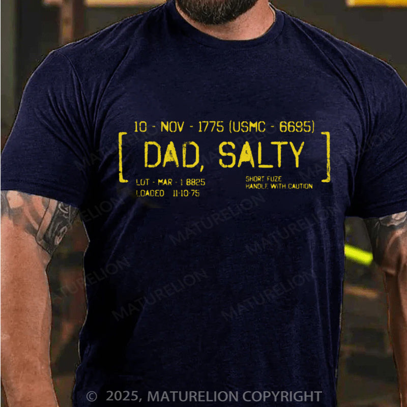 Maturelion Men's T-shirt Salty Dad Ammo Crate Cotton T-shirt