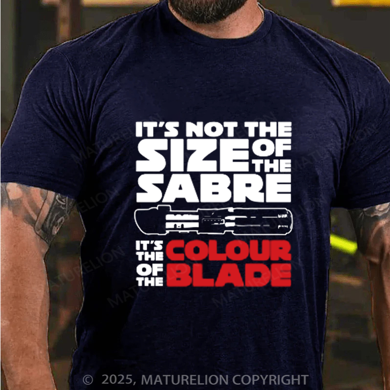 Maturelion Men's T-Shirt Size Matters Not Cotton T-Shirt