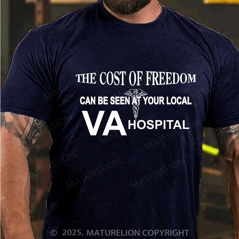 Maturelion Men's T-shirt The Cost of Freedom Cotton T-shirt