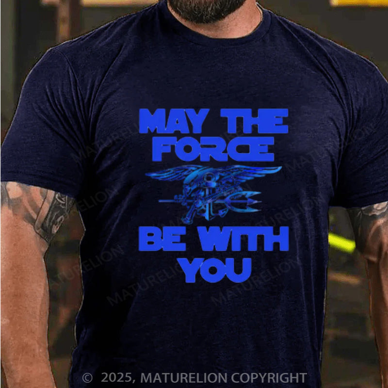 Maturelion Men's T-shirt MAY THE FORCE BE WITH YOU Cotton T-shirt