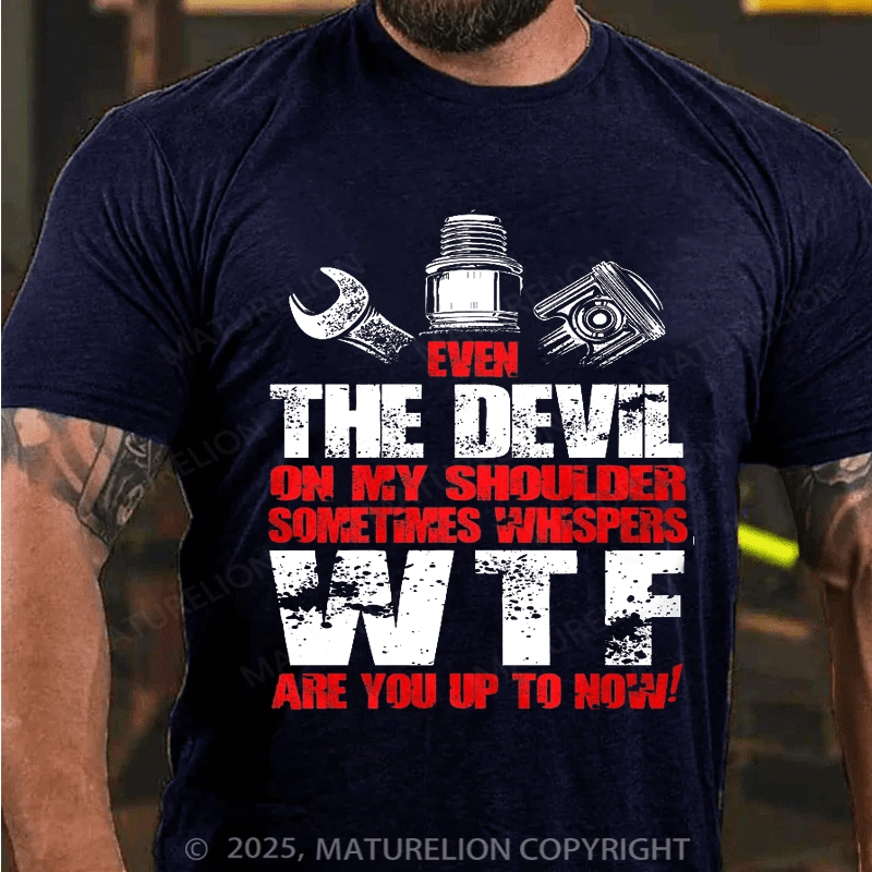 Maturelion Men's T-shirt Vitome Mechanic Cotton T-shirt