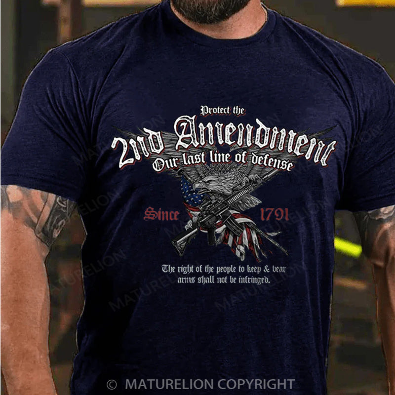 Maturelion Men's T-shirt 2A Last Line Of Defense Cotton T-shirt