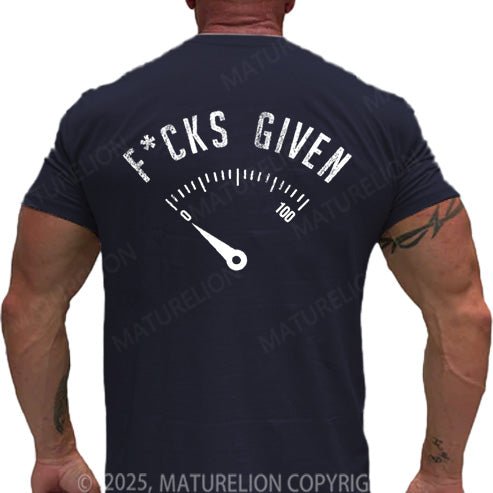 Maturelion Men's T-shirt Fcks Given Cotton T-shirt
