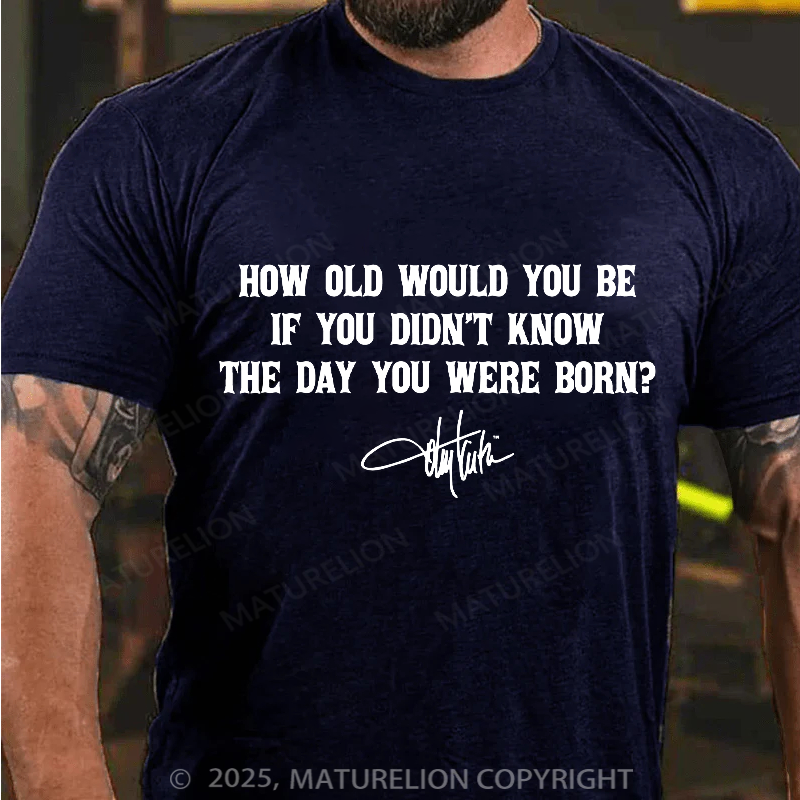 Maturelion Men's T-Shirt Don't Let The Old Man In Cotton T-Shirt