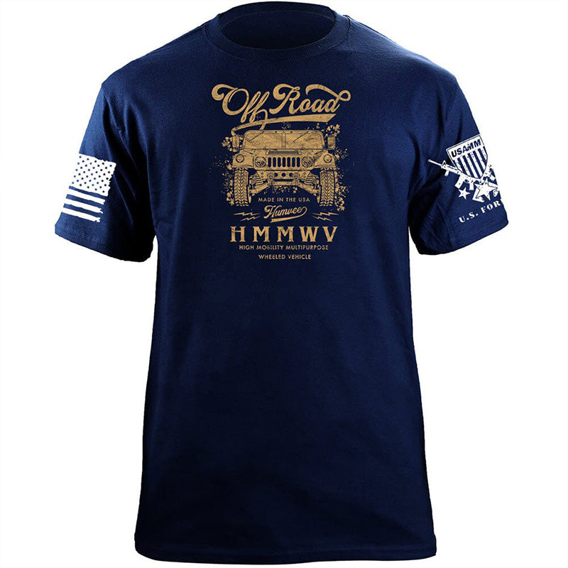 Maturelion Men's T-shirt Off Roadin Humvee Cotton T-shirt