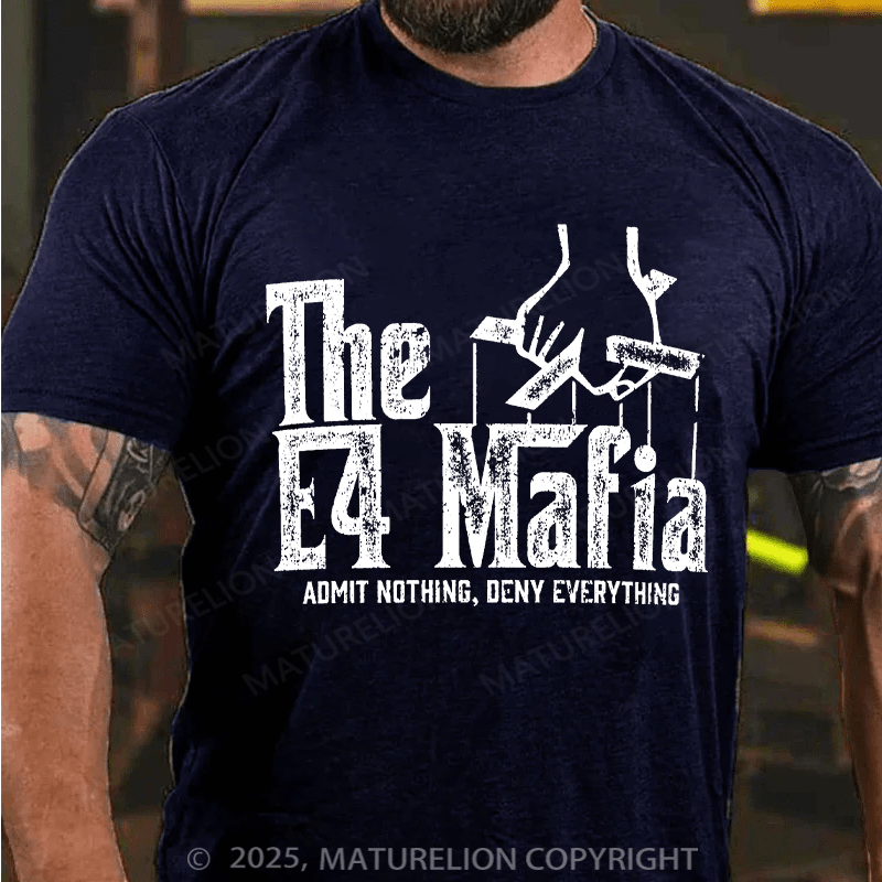 Maturelion Men's T-shirt 7.62 Design File 13 E-4 Mafia Admit Nothing Deny Everything Cotton T-shirt