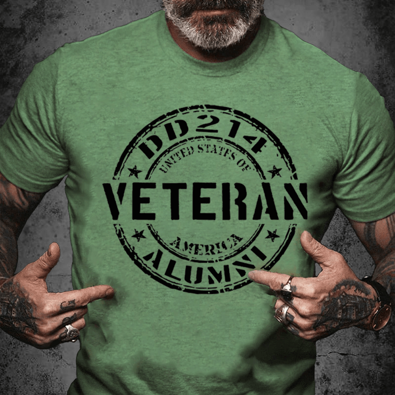Maturelion DD214 United States Of Veteran America Alumni Cotton T-Shirt