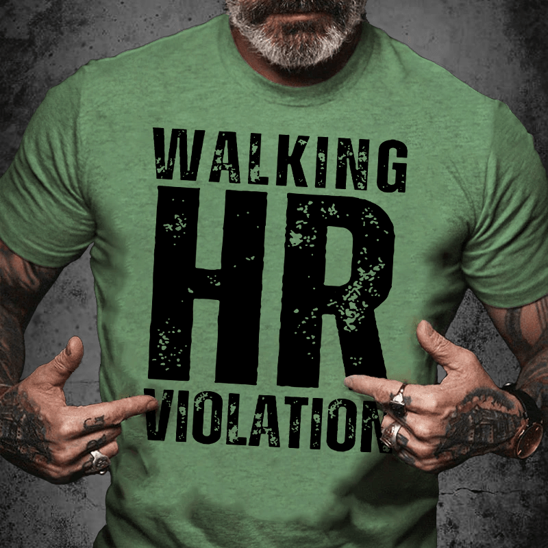 Maturelion Walking HR Violation Unisex Cotton T-shirt (Free Customization)