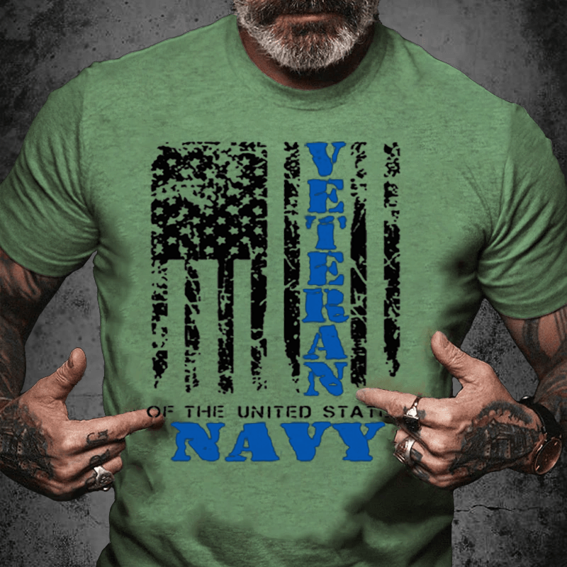 Maturelion Veteran Of The United States Navy Cotton T-Shirt