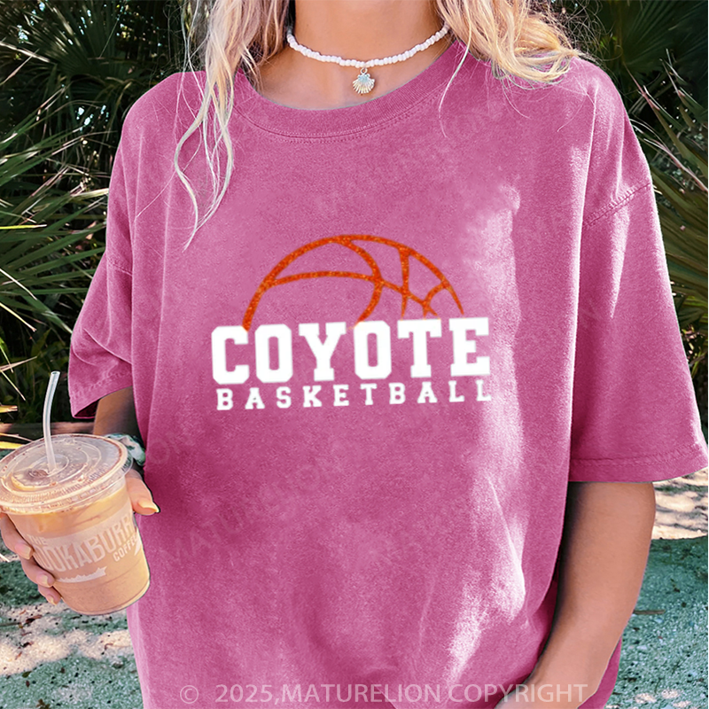 Maturelion Women's T-shirt Personalized Basketball spirit DTG Washed T-shirt