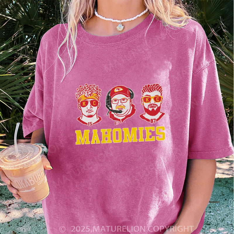 Maturelion Women's T-shirt Mahomies KC football DTG Washed T-shirt