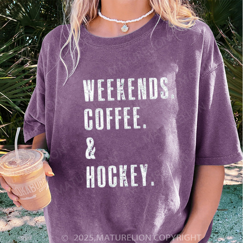 Maturelion Women's T-shirt Hockey DTG Washed T-shirt