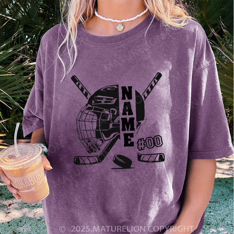 Maturelion Women's T-shirt Hockey DTG Washed T-shirt