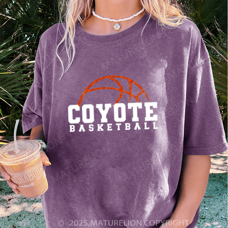 Maturelion Women's T-shirt Personalized Basketball spirit DTG Washed T-shirt