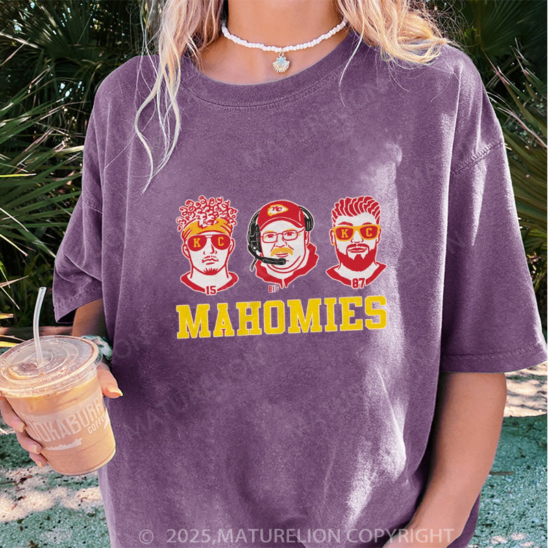 Maturelion Women's T-shirt Mahomies KC football DTG Washed T-shirt