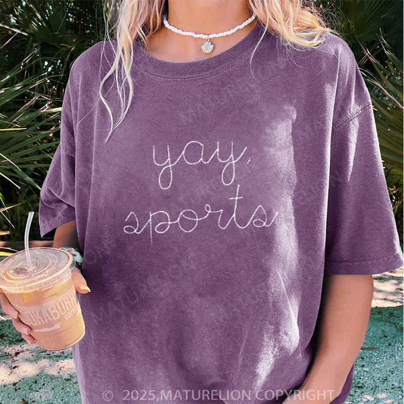 Maturelion Women's T-shirt Yay Sports DTG Washed T-shirt