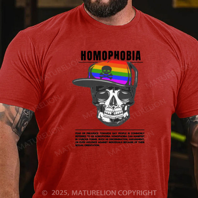 Maturelion Men's T-shirt  Homophobia Fear of Gay People Cotton T-shirt