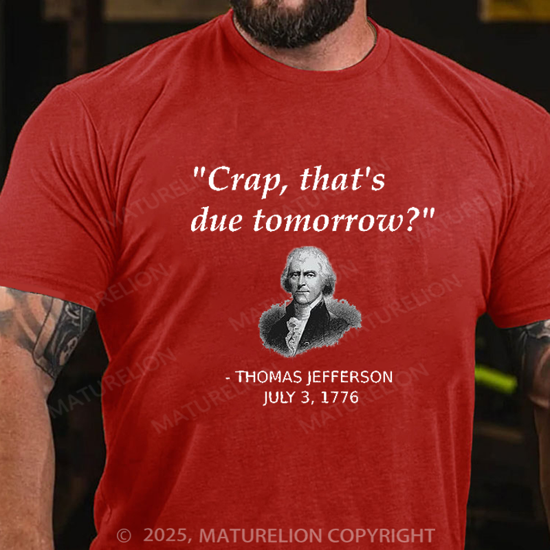 Maturelion Men's T-shirt Thomas Jefferson 4th Of July T-shirt