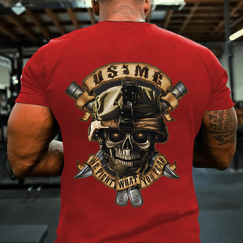 Maturelion Men's T-Shirt We Fight What You Fear Cotton T-Shirt