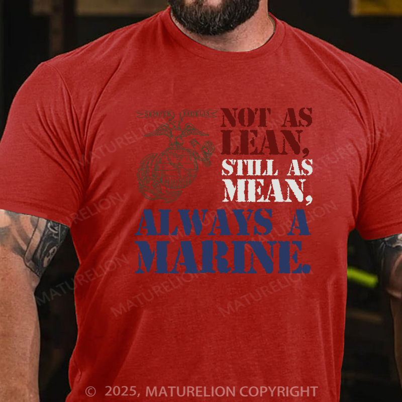 Maturelion Men's T-shirt Not As Lean Full Front Cotton T-shirt
