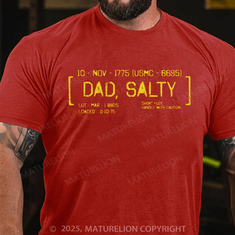 Maturelion Men's T-shirt Salty Dad Ammo Crate Cotton T-shirt