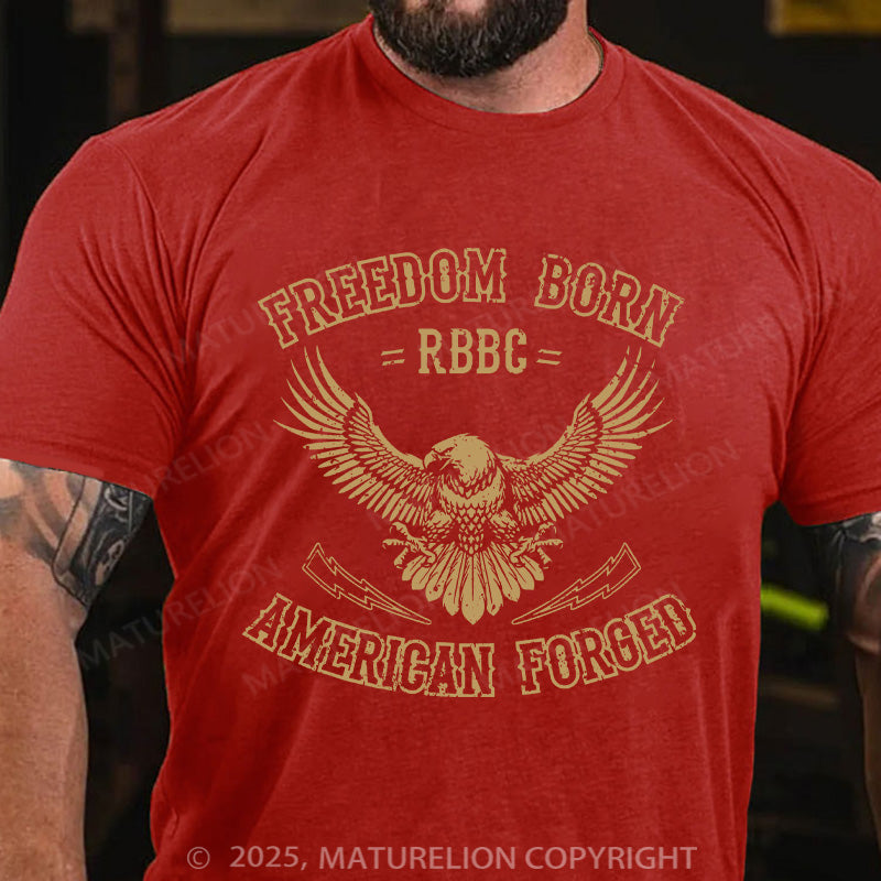 Maturelion Men's T-shirt American Forged Cotton T-shirt