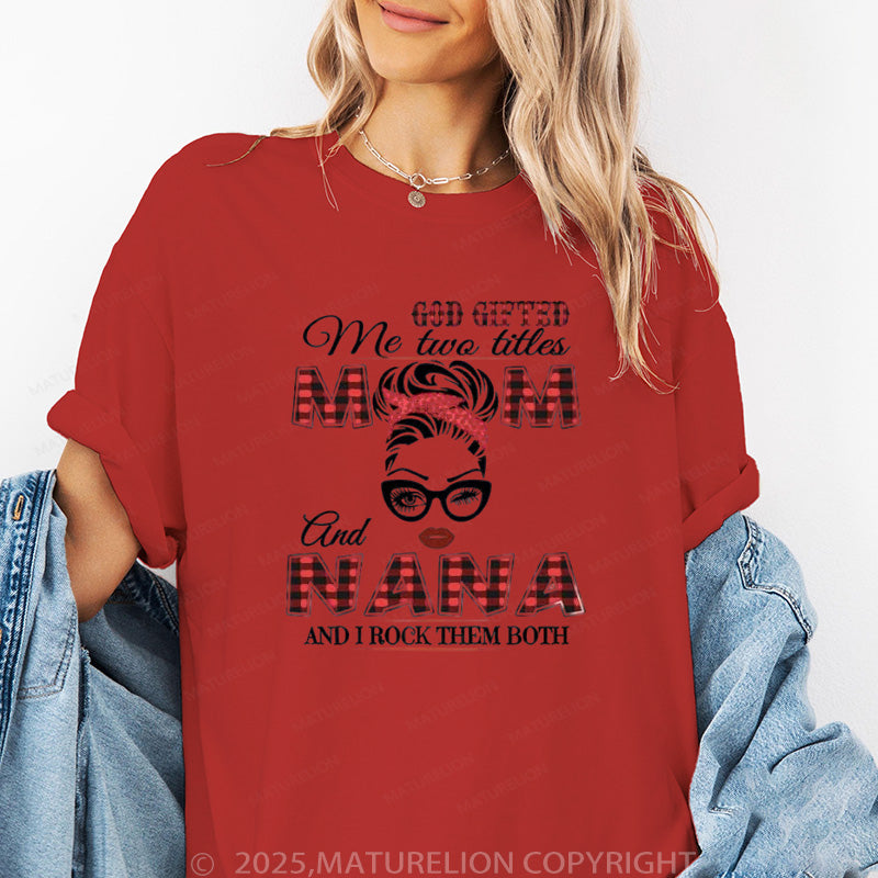 Maturelion Women's T-shirt God Gifted Cotton T-shirt
