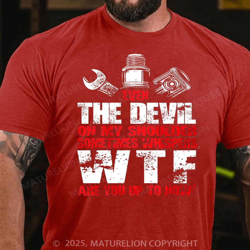 Maturelion Men's T-shirt Vitome Mechanic Cotton T-shirt