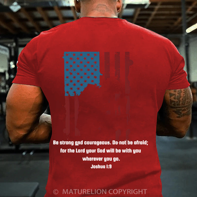 Maturelion Men's T-shirt Military Bible Verse Cotton T-shirt