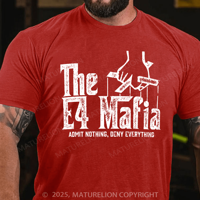 Maturelion Men's T-shirt 7.62 Design File 13 E-4 Mafia Admit Nothing Deny Everything Cotton T-shirt