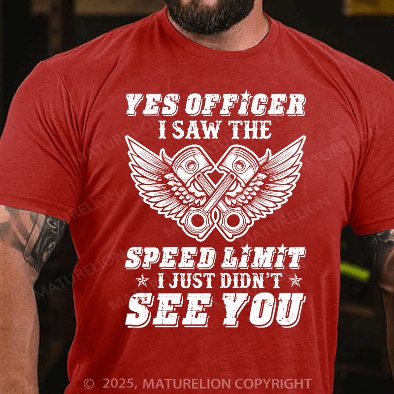 Maturelion Men's T-shirt Funny Retro Muscle Car Cotton T-shirt