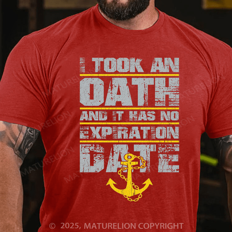 Maturelion Men's T-shirt I Took An Oath Cotton T-shirt