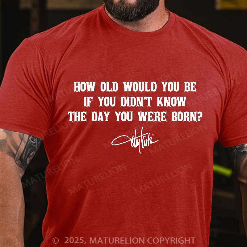 Maturelion Men's T-Shirt Don't Let The Old Man In Cotton T-Shirt