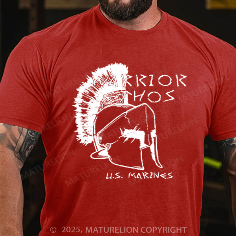 Maturelion Men's T-shirt Warrior Ethos Cotton T-shirt