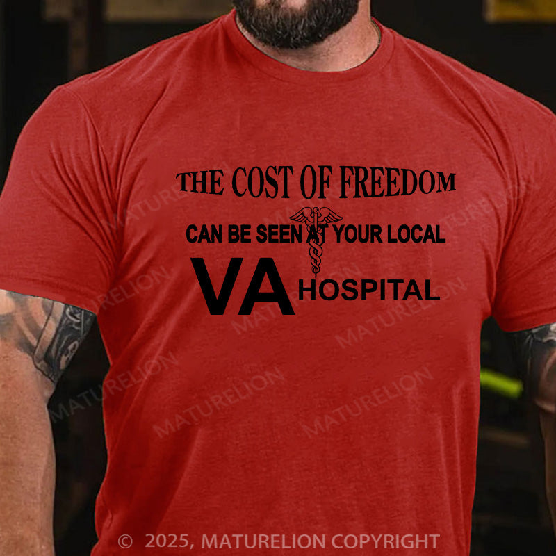 Maturelion Men's T-shirt The Cost of Freedom Cotton T-shirt